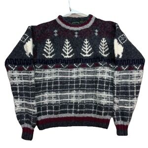 club room wool sweater Hand Knitted Small Winter Holiday